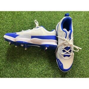 Mens NIKE FORCE ZOOM TROUT 9 PRO LOW METAL BASEBALL CLEATS Size 12.5 White/royal